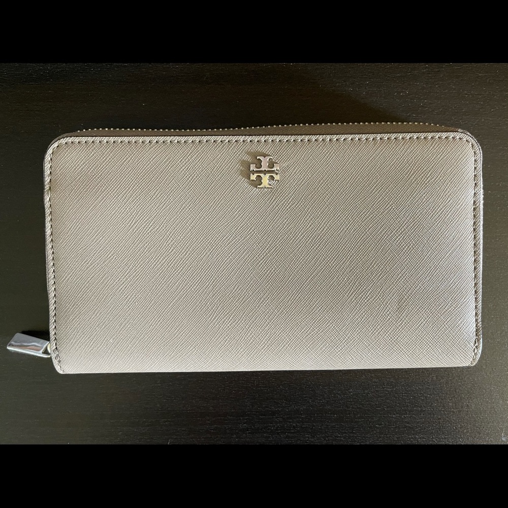 Light Gray Tory Burch Wallet